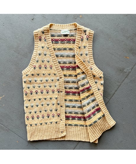 60~70s Butch maid Knit Vest