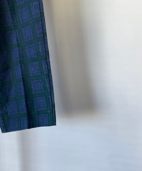 80s Checked denim trousers