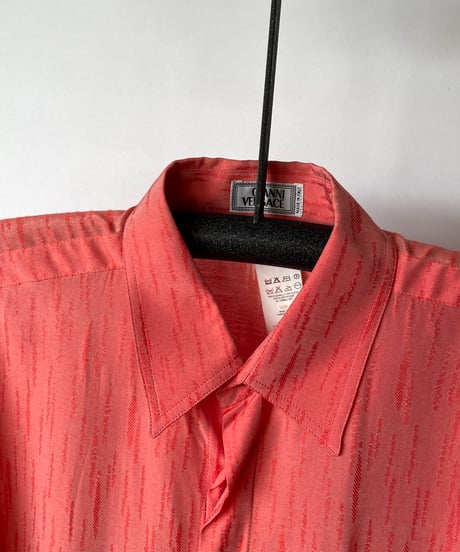 80-90s GIANNI VERSACE rayon s/s shirt 46