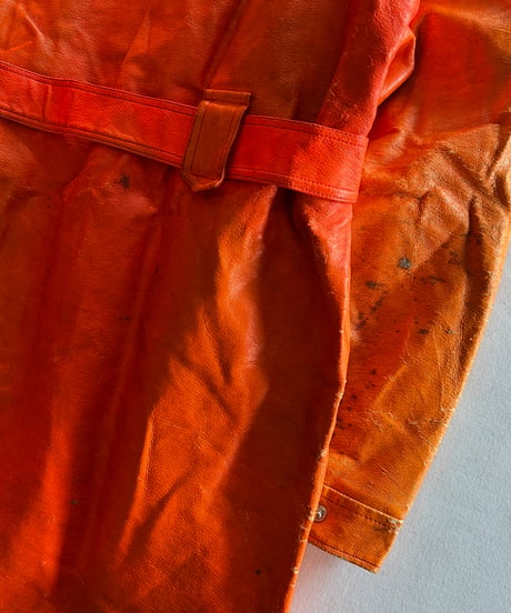 80s Europe orange coat