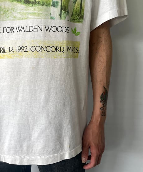 90s SOF TEE "WALK FOR WALDEN WOODS" s/s tee L