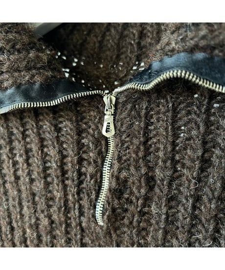60s Europe half zip knit