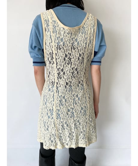 flower lace see-through Vest