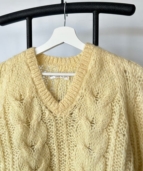 Vintage V-Neck Hand Made Knit