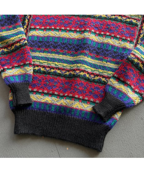 Europe Vintage Boat neck Sweater