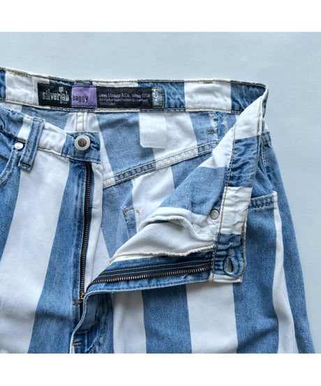 Levi's silverTab Stripe Denim Shorts