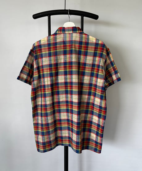 Europe madras check s/s shirt 42