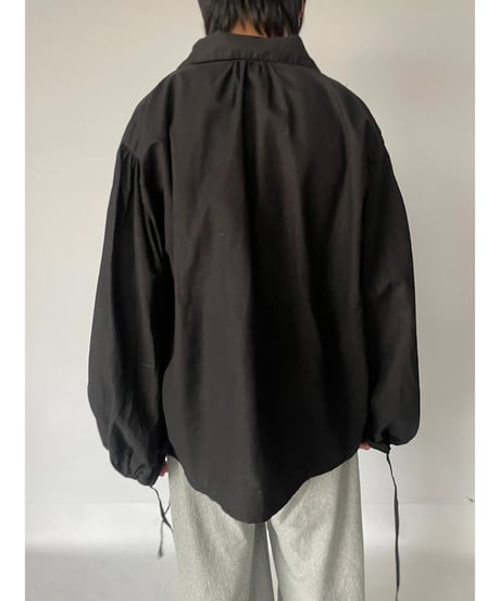 Vintage Lace up Gather Shirt