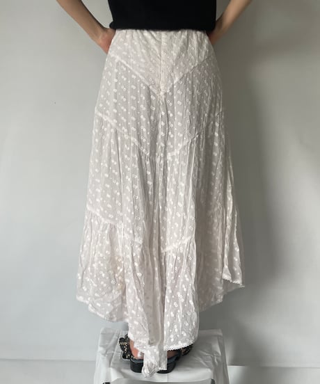 Floral embroidery skirt