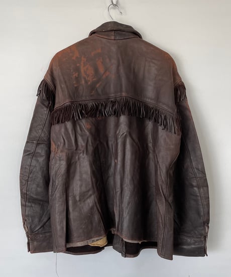70s Europe fringe leather jacket