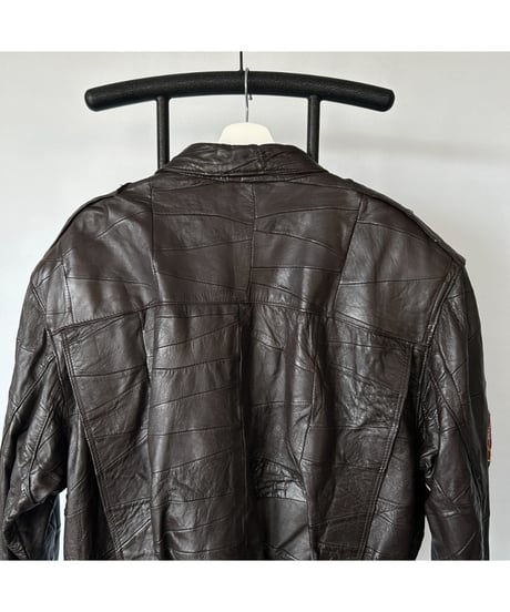 80s Leather Jacket "TOP GUN"