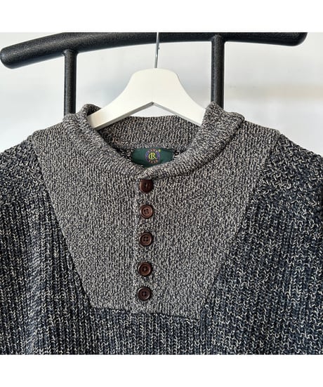 90s CLUB ROOM Half-button Melange Knit