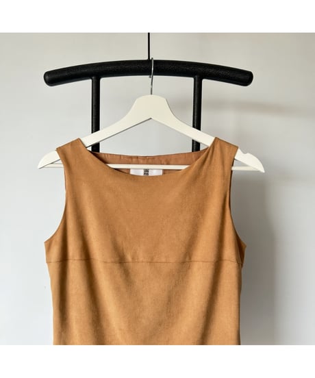 Faux suede side zip Vest