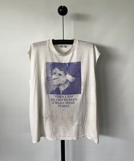 80s Hanes "purple old woman" sleeveless tee XL