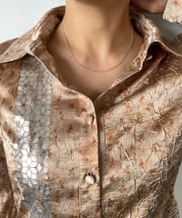 DEAD STOCK Vintage Italy 925 tiny chain necklace Azuki 14