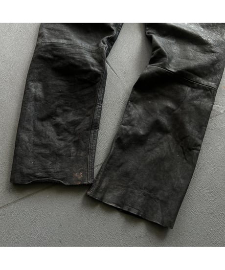 Europe Vintage Leather Pants