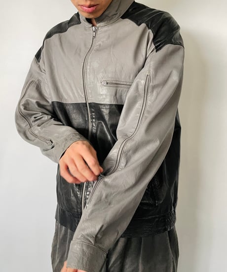 80s Two-tone Leather jacket
