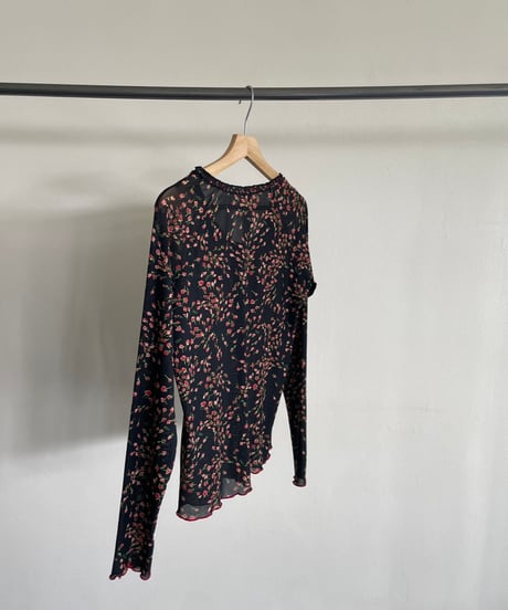 flower mesh cardigan