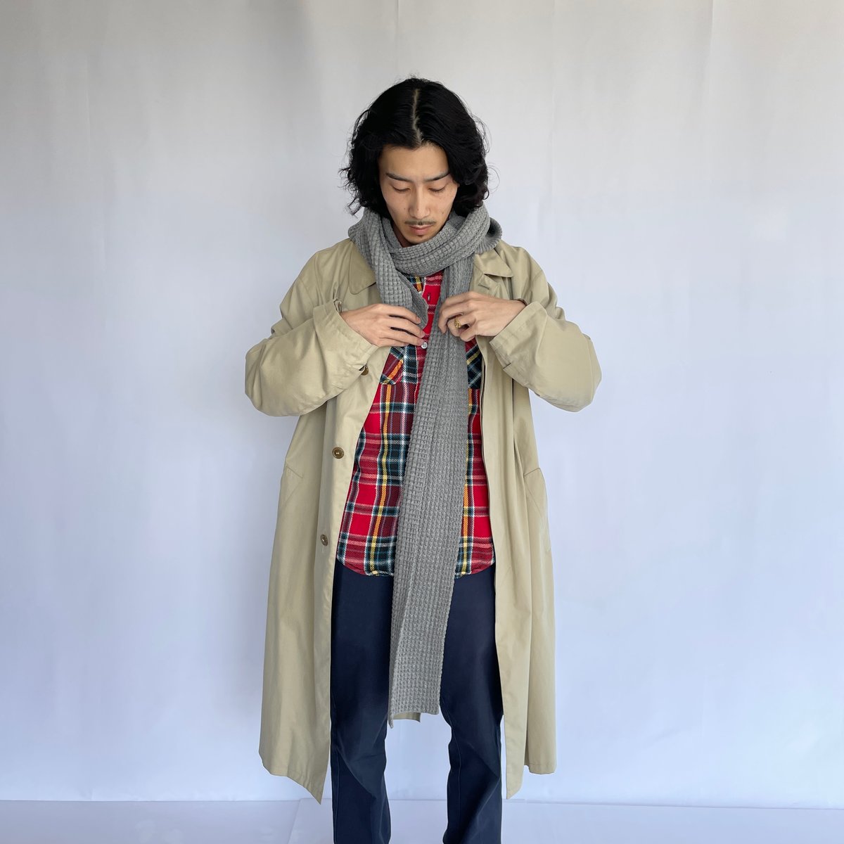 COMFORTABLE REASON ”Waffle Hood Scarf“ | Clout