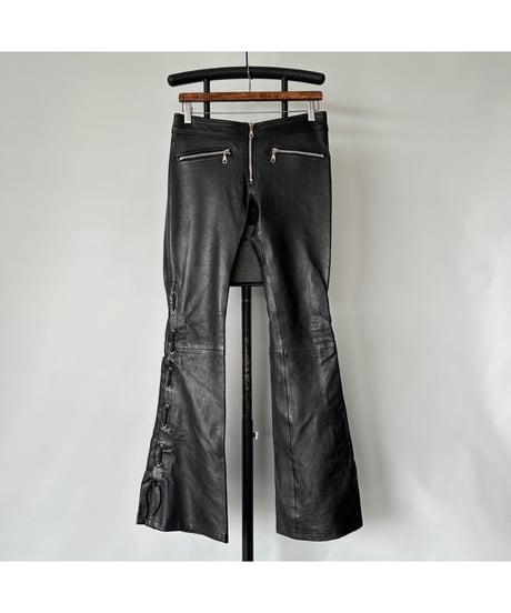 Lace up leather Pants
