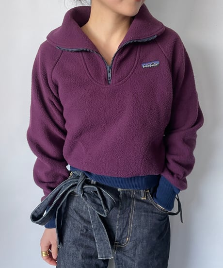 80s patagonia fleece pullover / purple