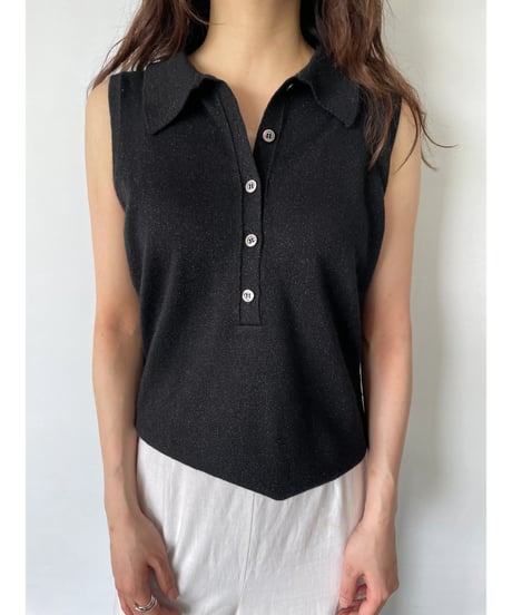Sleeveless Knit Polo