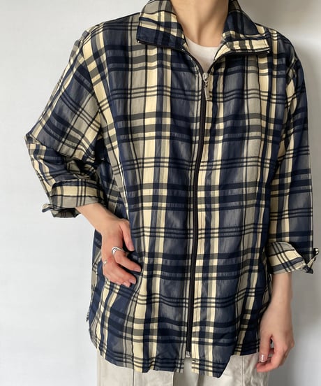Europe Vintage Check Blouson