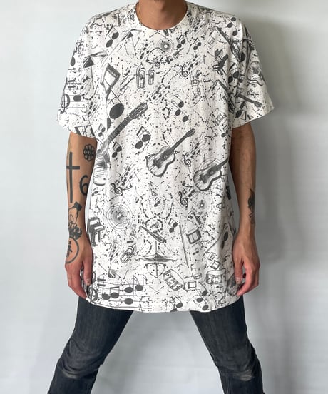 80-90s FRUIT OF THE LOOM "music" s/s tee XL