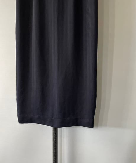 70-80s VINTAGE Stripe Slit Skirt "navy"
