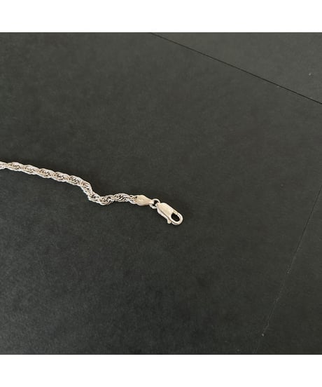 Vintage Rope ITALY 925  chain bracelet ④