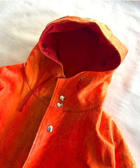 80s Europe orange coat