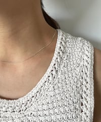 DEAD STOCK Vintage Silver925 tiny chain necklace Venetian ①