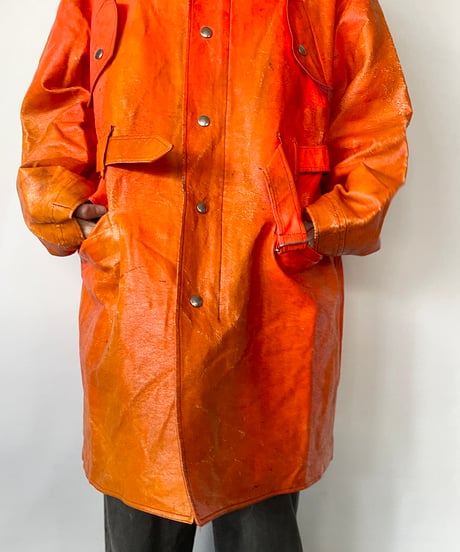 80s Europe orange coat