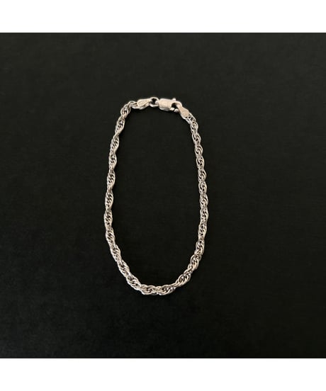 Vintage ITALY 925 Rope chain bracelet ③