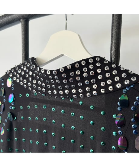 Sequin silk cape