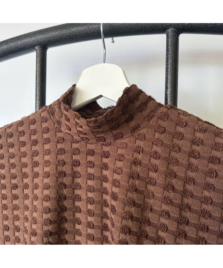 Back Zip Mock Neck Tops