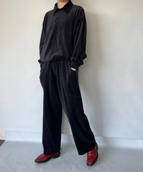 ANDER "VELOUR CURVY PANTS"