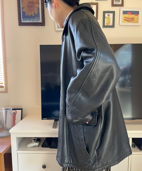 Vintage Leather Car Coat