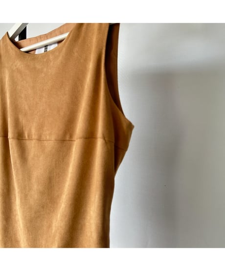 Faux suede side zip Vest
