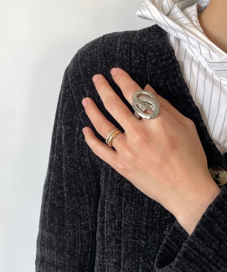 70s vintage modernist pewter ring made in Denmark W