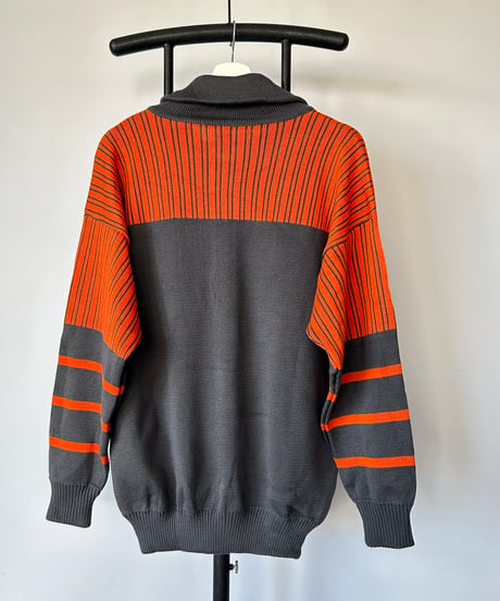 Europe High Neck Button Knit