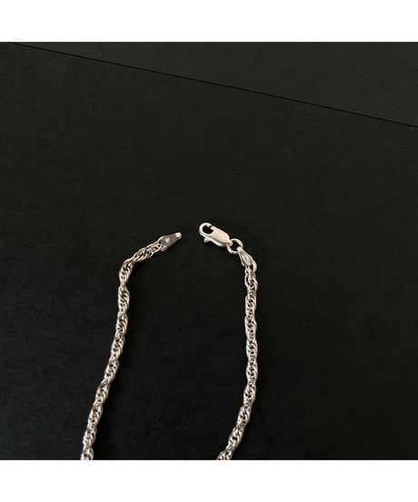 Vintage ITALY 925 Rope chain bracelet ③