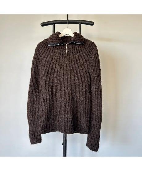 60s Europe half zip knit