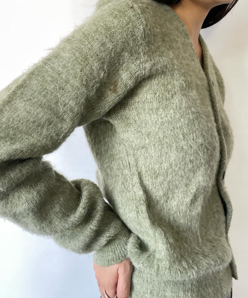 60s Sears mohair cardigan シアーズ モヘア シャギー Sears 60'S Mohair Cardigan Made in USA BLACK BROWN/L 60年代