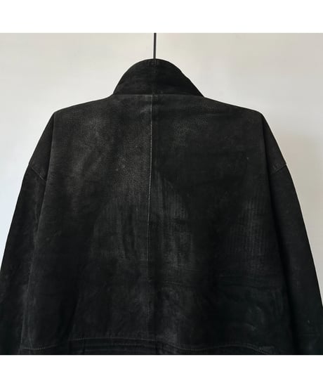 80-90s  Pig Skin Stand Collar Coat