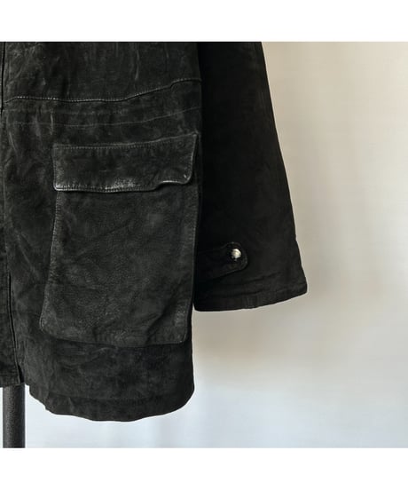 80-90s  Pig Skin Stand Collar Coat