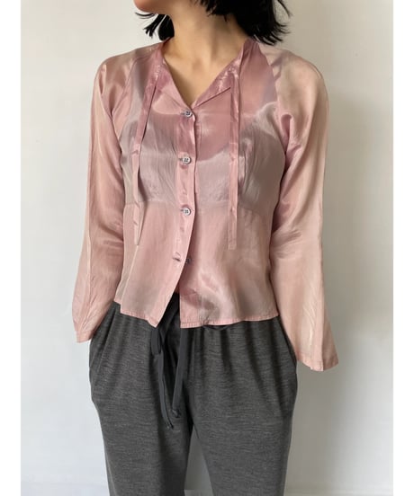 agnes b ribbon blouse