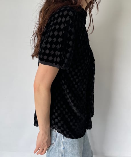 GIORGIO ARMANI block check tops