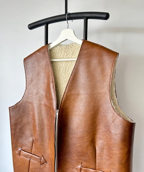 70s Euro Vintage Leather Vest