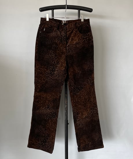 stretch cord leopard pants
